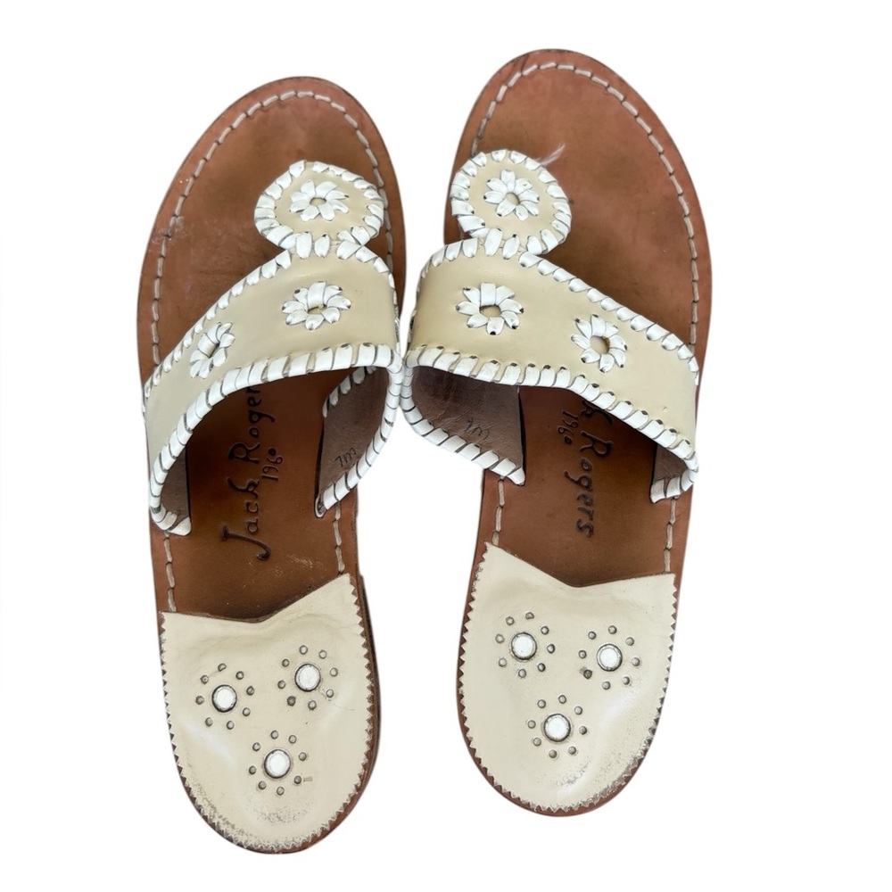Jack Rogers Cream and Tan Women's Sandals - Picture 5 of 6